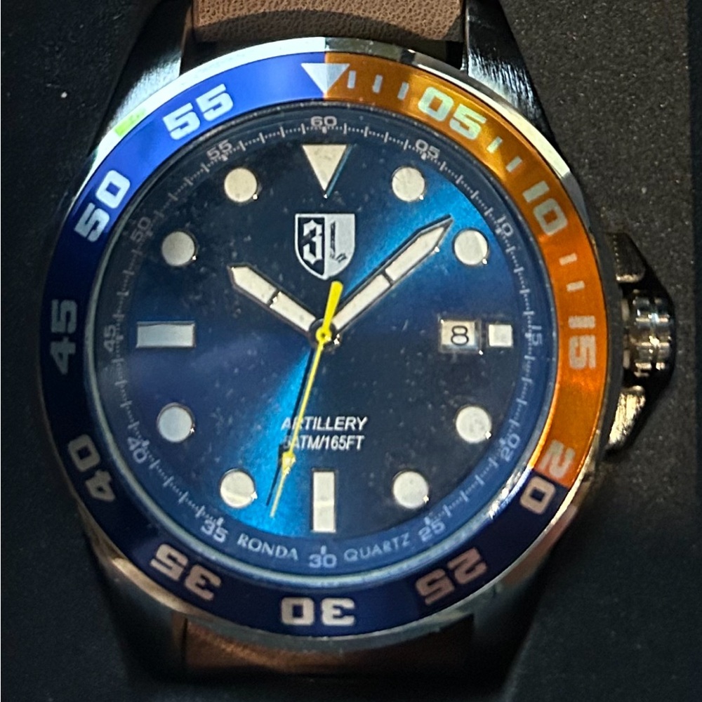Three Leagues Blue and Silver Men's Watch